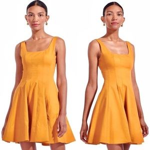 Yellow Staud Wells Mini Dress